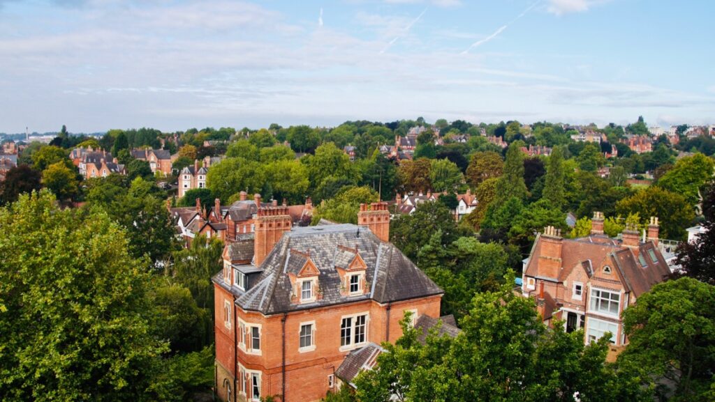 The Park Estate Bird Eye View over the whole estate, with buildings and greenery